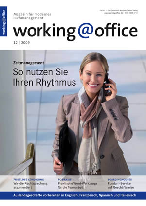 working@office 12/2009 Titelseite